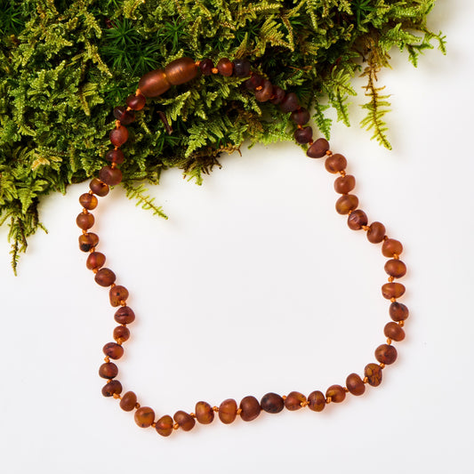 Baltic Amber Necklace - Raw Cognac - Children's